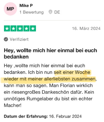 Verifizierte Kundenbewertung