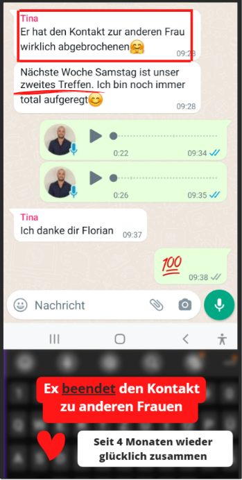 Anonymisierte Teilnehmernachricht aus der Love-Repair-Begleitung