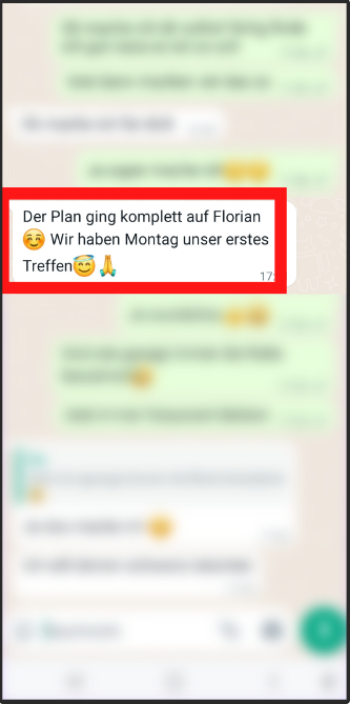 Anonymisierte Teilnehmernachricht aus der Love-Repair-Begleitung